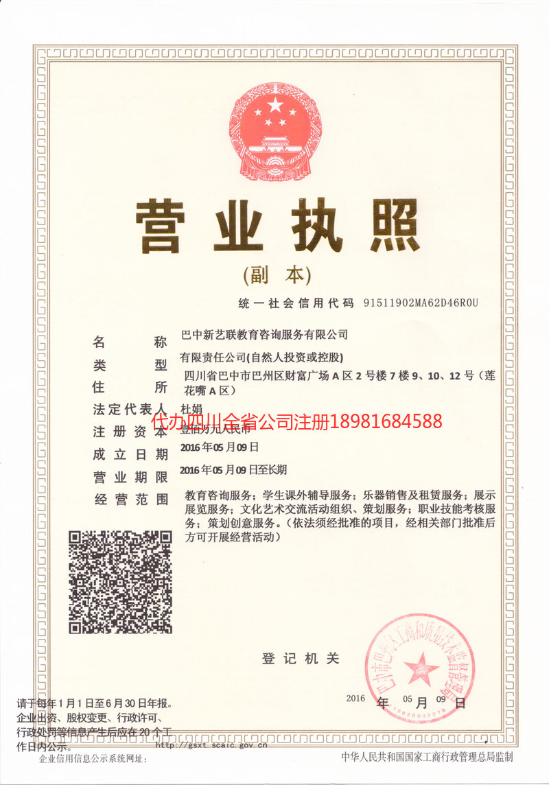 江苏江苏新亿联教育咨询服务有限公司